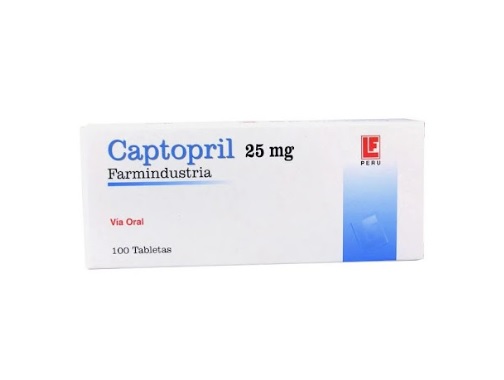 CAPTOPRIL 25MG CJA x 100TAB - FARMIN.