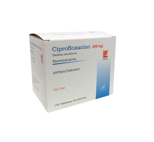CIPROFLOXACINO 500MG CJA x 100TAB - FARMIND.