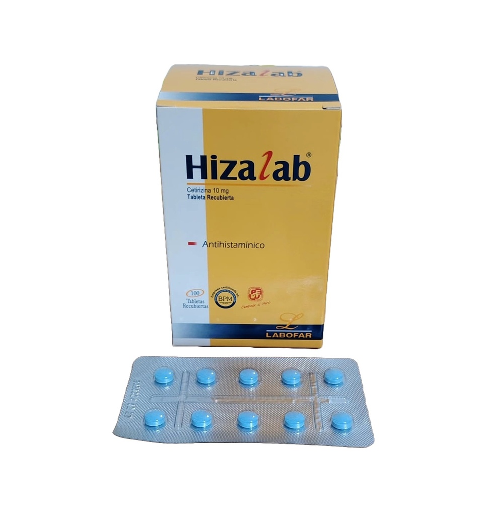 HIZALAB 10MG CJA x 100TAB - LABOFAR