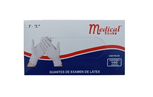 GUANTES P/EXAMEN T-"L" x 100UND - MEDICAL