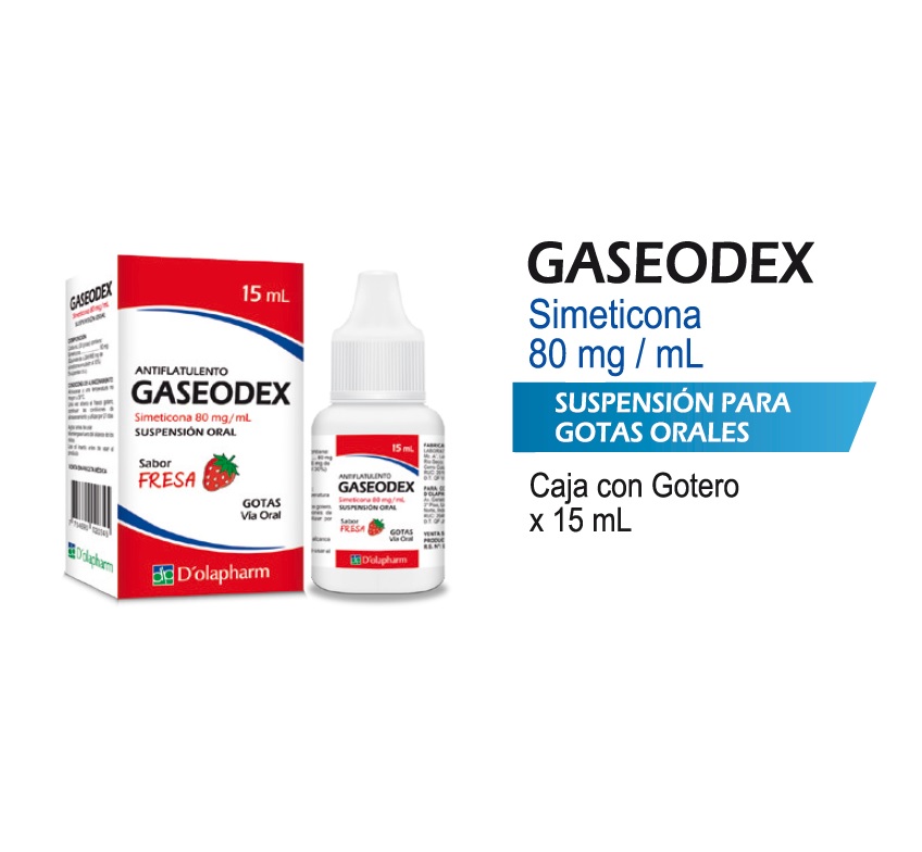 GASEODEX 80MG GTS FCO x 15ML - D'OLAPHARM