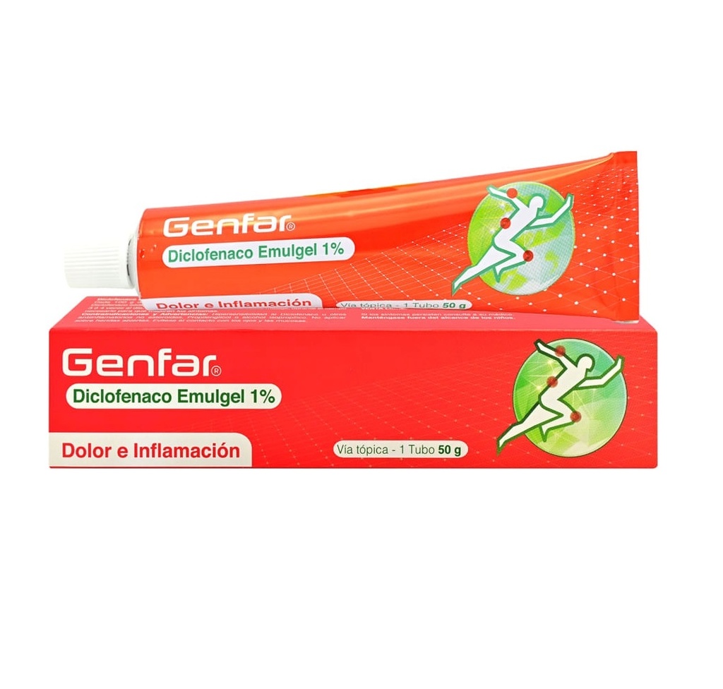 DICLOFENACO GEL 1% x 50GR - GENFAR