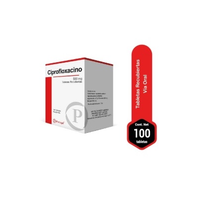 CIPROFLOXACINO 500MG CJA x 100 TAB - PORTUGAL