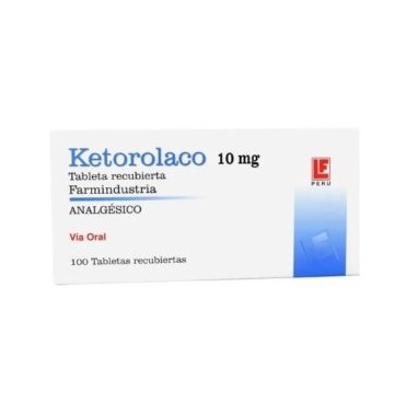 KETOROLACO 10MG CJA x 100TAB - FARMIND.