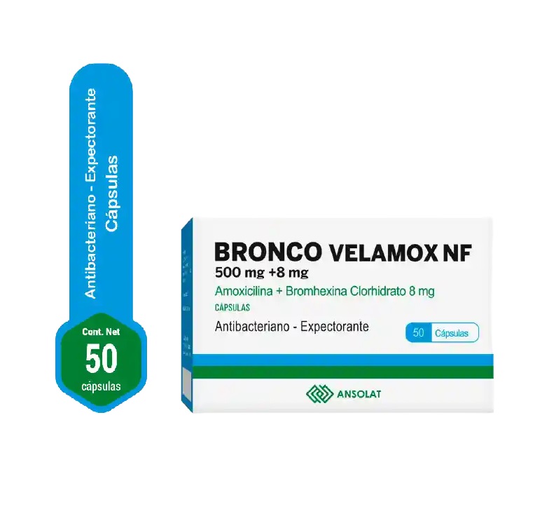 BRONCO VELAMOX 500/8MG x 50CAP - ANSOLAT
