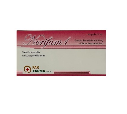 NORIFAM 1 50MG/5MG INY x 1ML - PAK FARMA
