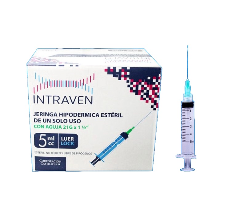 JERINGA 5ML 21G x 1.1/2 x 100 UND - INTRAVEN