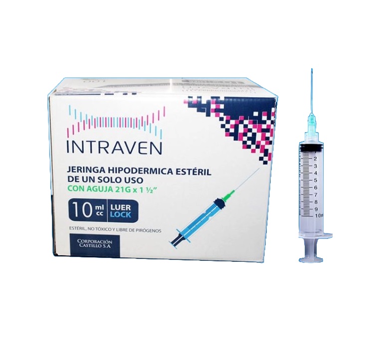 JERINGA 10ML 21G x 1.1/2 x 100UND - INTRAVEN