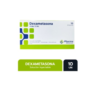DEXAMETASONA 4MG/2ML CJA x 10AMP - OQCORP
