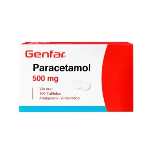 PARACETAMOL 500MG CJA x 100 TAB - GENFAR