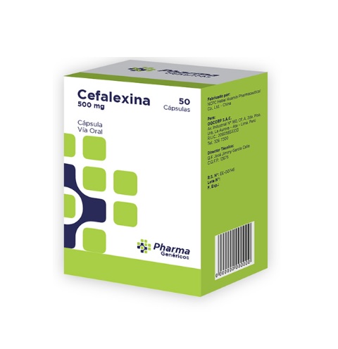 CEFALEXINA 500MG CJA x 50CAP - OQCORP
