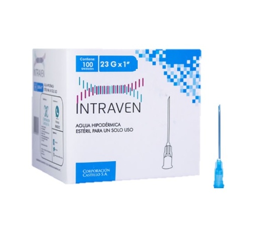 AGUJA DESCART. 23G x 1" x 100UND - INTRAVEN